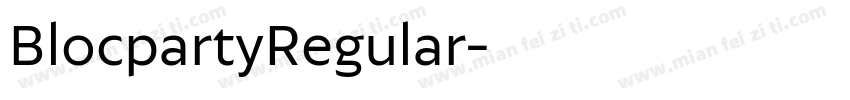 BlocpartyRegular字体转换