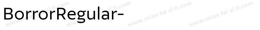 BorrorRegular字体转换