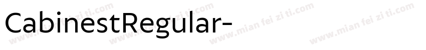 CabinestRegular字体转换
