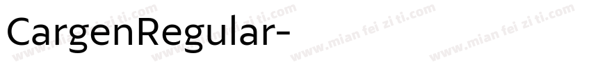 CargenRegular字体转换