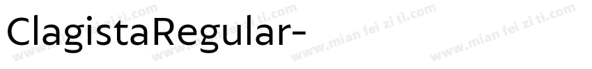 ClagistaRegular字体转换
