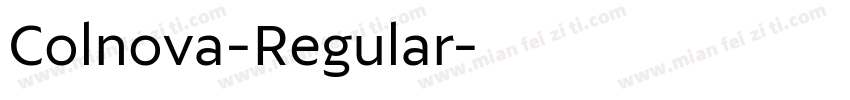 Colnova-Regular字体转换