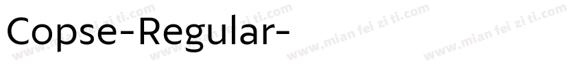 Copse-Regular字体转换