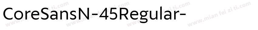 CoreSansN-45Regular字体转换