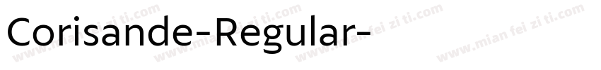 Corisande-Regular字体转换