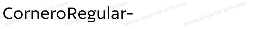 CorneroRegular字体转换