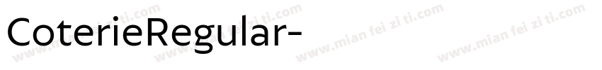CoterieRegular字体转换