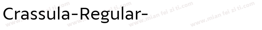 Crassula-Regular字体转换
