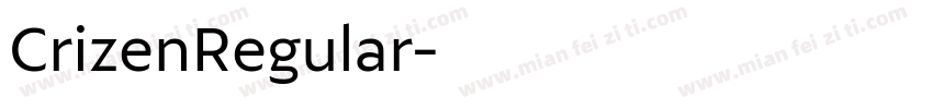 CrizenRegular字体转换