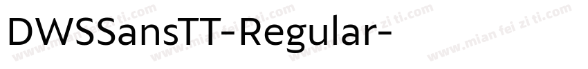 DWSSansTT-Regular字体转换