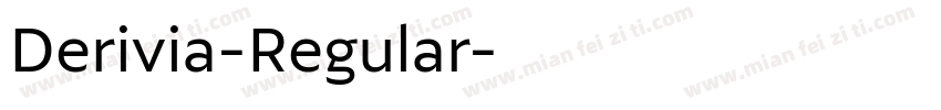 Derivia-Regular字体转换