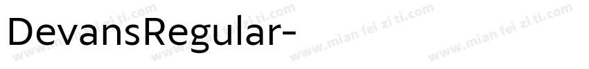 DevansRegular字体转换