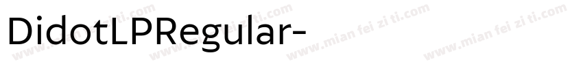 DidotLPRegular字体转换