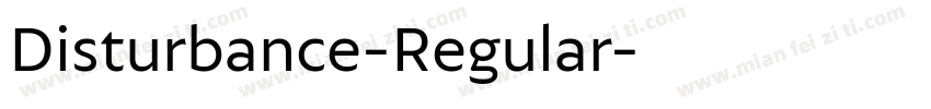 Disturbance-Regular字体转换