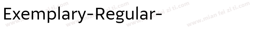 Exemplary-Regular字体转换