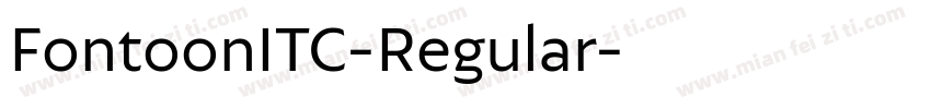 FontoonITC-Regular字体转换