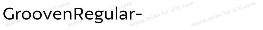GroovenRegular字体转换