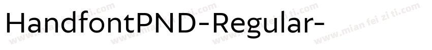 HandfontPND-Regular字体转换