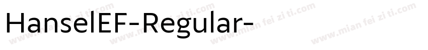 HanselEF-Regular字体转换