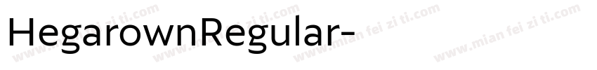 HegarownRegular字体转换