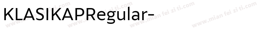 KLASIKAPRegular字体转换