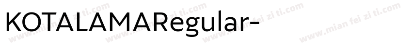 KOTALAMARegular字体转换