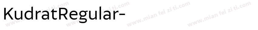 KudratRegular字体转换