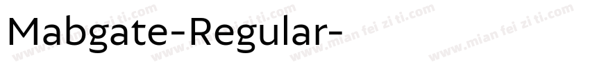 Mabgate-Regular字体转换