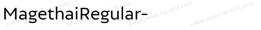 MagethaiRegular字体转换