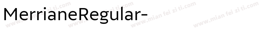 MerrianeRegular字体转换