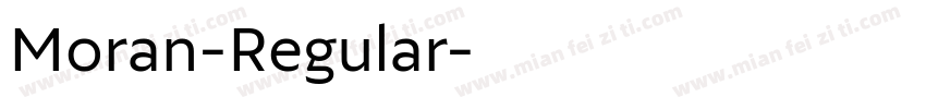Moran-Regular字体转换