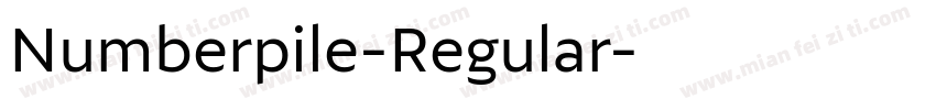 Numberpile-Regular字体转换