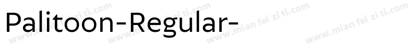 Palitoon-Regular字体转换