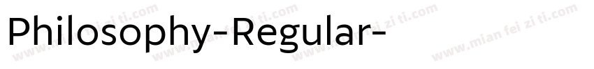 Philosophy-Regular字体转换