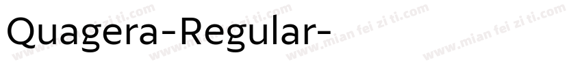 Quagera-Regular字体转换