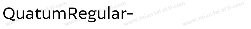 QuatumRegular字体转换