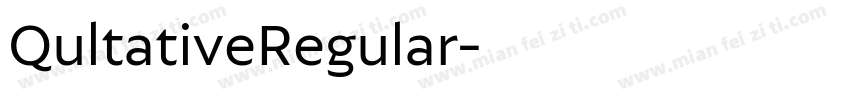 QultativeRegular字体转换