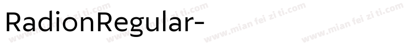 RadionRegular字体转换