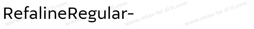 RefalineRegular字体转换