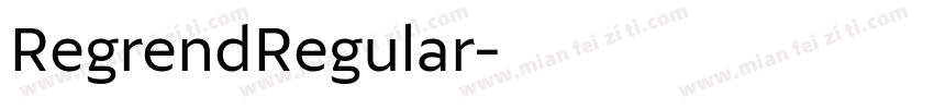 RegrendRegular字体转换