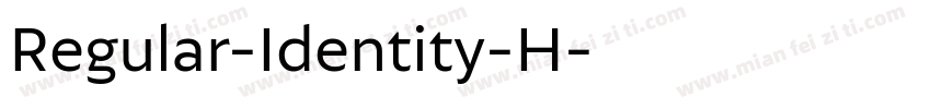 Regular-Identity-H字体转换