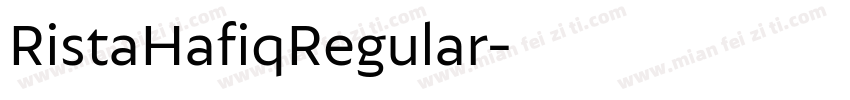 RistaHafiqRegular字体转换