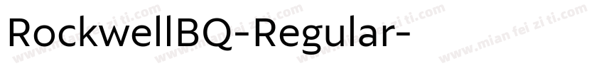 RockwellBQ-Regular字体转换