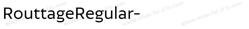 RouttageRegular字体转换