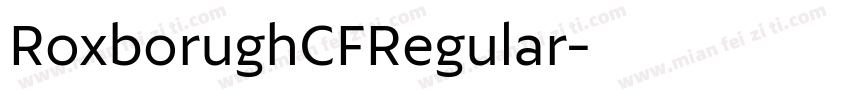 RoxborughCFRegular字体转换