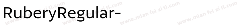RuberyRegular字体转换