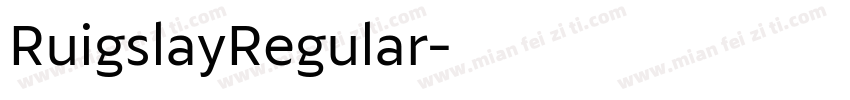 RuigslayRegular字体转换
