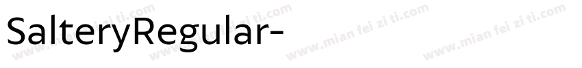 SalteryRegular字体转换