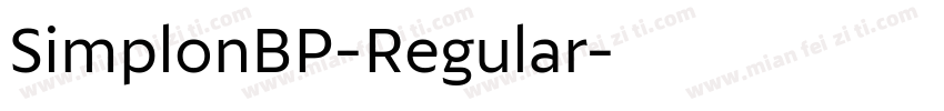 SimplonBP-Regular字体转换