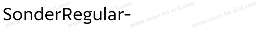 SonderRegular字体转换